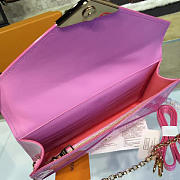   Louis Vuitton Monogram Vernis Mira Chain Wallet Pink 3348 - 4