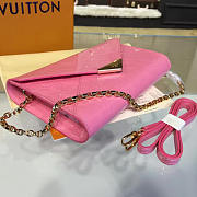   Louis Vuitton Monogram Vernis Mira Chain Wallet Pink 3348 - 2