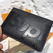 Louis Vuitton Supreme Card Holder Black M61733  - 4