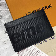 Louis Vuitton Supreme Card Holder Black M61733  - 5