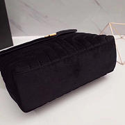 YSL Loulou Monogram Quilted Velvet Shoulder Bag In Black - 5