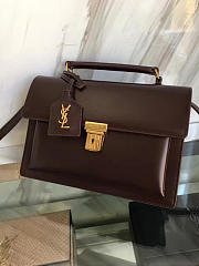 YSL Saint Laurent Black Leather Medium High School Satchel Bag   - 3