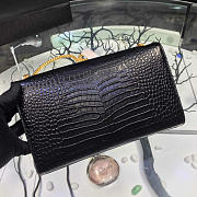 YSL Monogram- Kate Gold Tassel In Embossed Crocodile Shiny Leather 5056 - 2