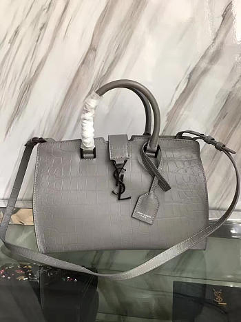 YSL Small In Embossed Crocodile Shiny Leather Cabas 5116