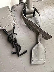 YSL Small In Embossed Crocodile Shiny Leather Cabas 5116 - 6