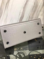 YSL Small In Embossed Crocodile Shiny Leather Cabas 5116 - 5