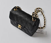 Chanel Caviar Leather Flap Bag With Gold Hardware Black  - 6