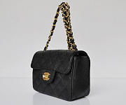 Chanel Caviar Leather Flap Bag With Gold Hardware Black  - 5