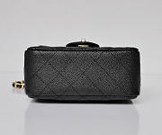 Chanel Caviar Leather Flap Bag With Gold Hardware Black  - 2