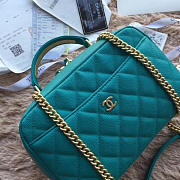 Chanel Bowling Bag Jersey & Gold-Tone Metal Green A69924  - 6