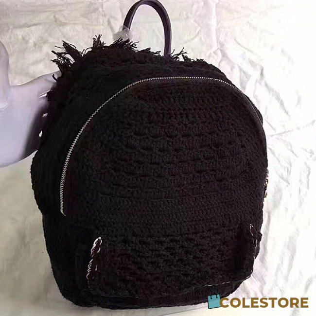 Chanel Crochet Braid Cayo Coco Backpack Black A93681 VS01035 - 1
