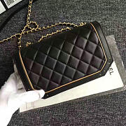 Chanel Lambskin & Calfskin Flap Bag Black A91836 VS07673 - 6