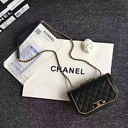 Chanel Lambskin & Calfskin Flap Bag Black A91836 VS07673 - 2