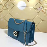 gucci gg flap shoulder bag on chain sapphire blue CohotBag 510303 - 2