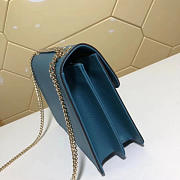gucci gg flap shoulder bag on chain sapphire blue CohotBag 510303 - 5