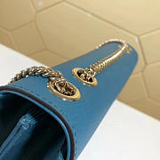 gucci gg flap shoulder bag on chain sapphire blue CohotBag 510303 - 6
