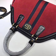 gucci re(belle) suede medium top handle bag ‎516459 red CohotBag 2018 - 4