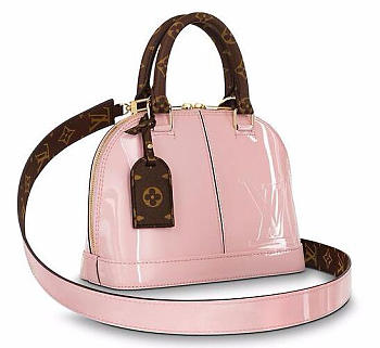 Louis Vuitton Alma Cohotbag Bb Pink Patent Leather M51925