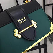 Prada Cahier Leather Shoulder Bag 1BD045 Green - 3
