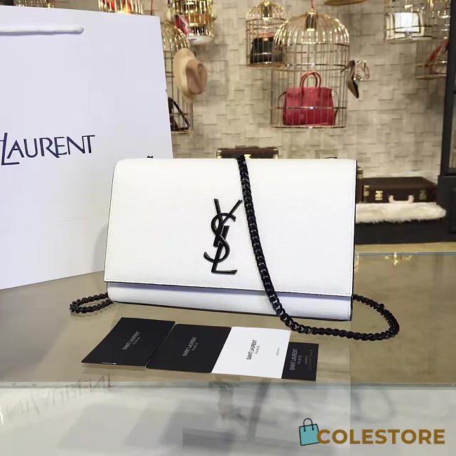 YSL Monogram Kate Grain De Poudre Embossed Leather 4767 - 1
