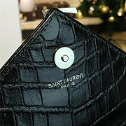 YSL Monogram College In Embossed Crocodile Shiny Leather 4776 - 4