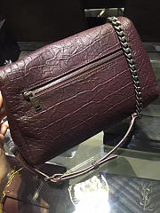 YSL Medium West Hollywood Bag Wine - 3