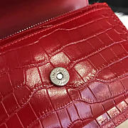 YSL Sunset Chain Wallet In Crocodile Embossed Shiny Leather 4860 - 5