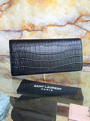 YSL Monogram Kate Clutch In Embossed Crocodile Shiny Leather 4963 - 3