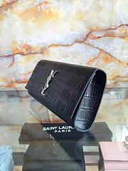 YSL Monogram Kate Clutch In Embossed Crocodile Shiny Leather 4963 - 5