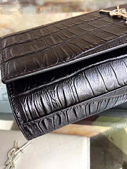 YSL Monogram Kate Clutch In Embossed Crocodile Shiny Leather 4963 - 6