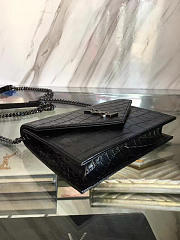 YSL Monogram Kate Crocodile Embossed Shiny Leather 5029 - 5