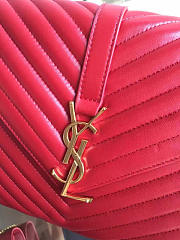 YSL Gold Monogram College Red 5087 - 4