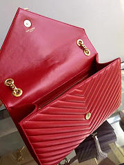 YSL Gold Monogram College Red 5087 - 2