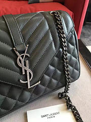 YSL Envelop Satchel Large Green 5126 - 3