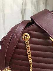 YSL Classic Shopper Wine Red 5138 - 4