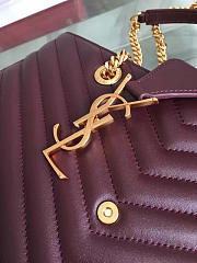 YSL Classic Shopper Wine Red 5138 - 5
