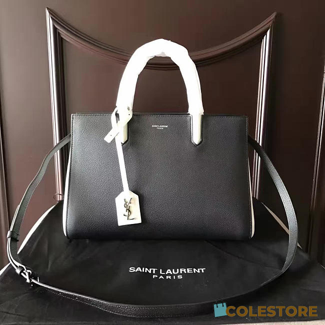 Ysl Cabas Rive Gauche Grain De Poudre Embossed Leather 5142 - 1