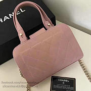Chanel Small Label Click Leather Shopping Bag Pink A93731 VS09584 - 6