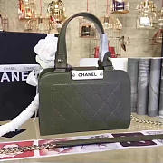 Chanel Small Label Click Leather Shopping Bag Green A93731 VS03641 - 1
