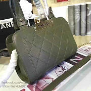 Chanel Small Label Click Leather Shopping Bag Green A93731 VS03641 - 6