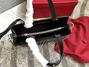 Valentino Candystud Quilted Leather Tote 0061 In Black - 6