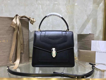 Bvlgari Serpenti Forever Calf Leather Flap Cover Handle Bag 284537