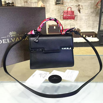 CohotBag delvaux calfskin mini tempete satchel black 