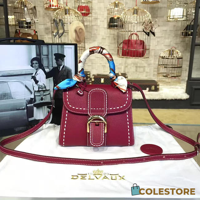 CohotBag delvaux mini brillant satchel red 1480 - 1