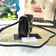 Prada Cahier Leather Shoulder Bag Meteor In Black 4264 - 3