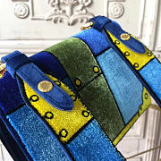 Prada Cahier Velvet Shoulder Bag Blue 4319 - 6