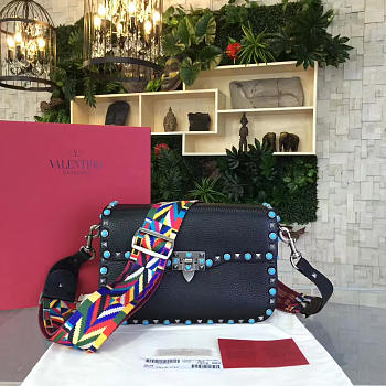 Valentino Guitar Rockstud Rolling Cross Body Bag 4414