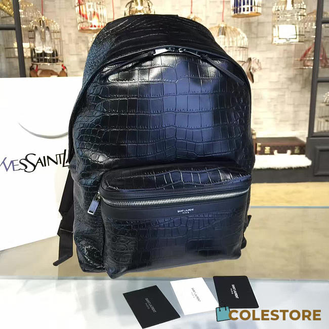 YSL Monogram Backpack Leather 4803 - 1