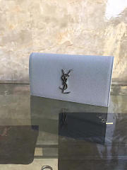 YSL Monogram Kate Clutch Grain De Poudre Embossed Leather 4947 - 1