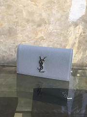 YSL Monogram Kate Clutch Grain De Poudre Embossed Leather 4947 - 5